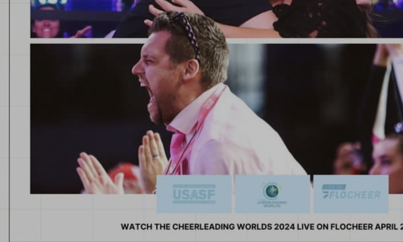 Charles judging at The Cheerleading Worlds